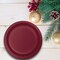 24 Ct. Burgundy Durable Disposable Paper Dinner Plates 9" Ideal for Parties and Formal Events